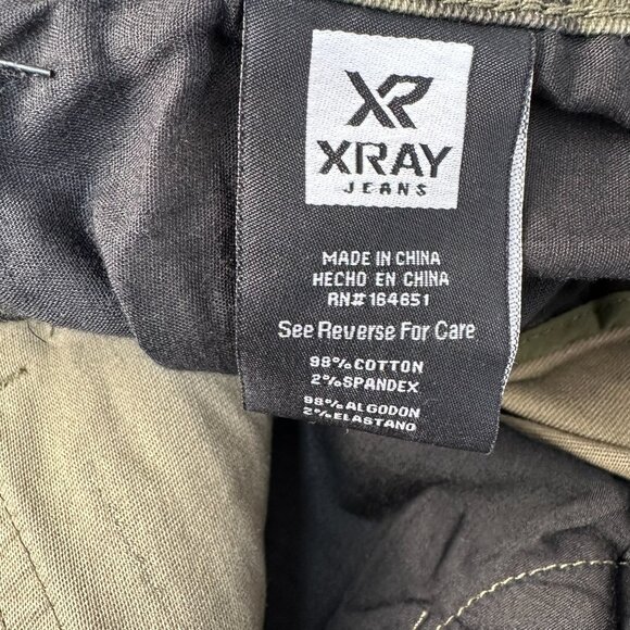 XRAY Men's Classic Moto Biker Stretch Jeans, Size W36 x L32, Olive Camo Color - Picture 14 of 16